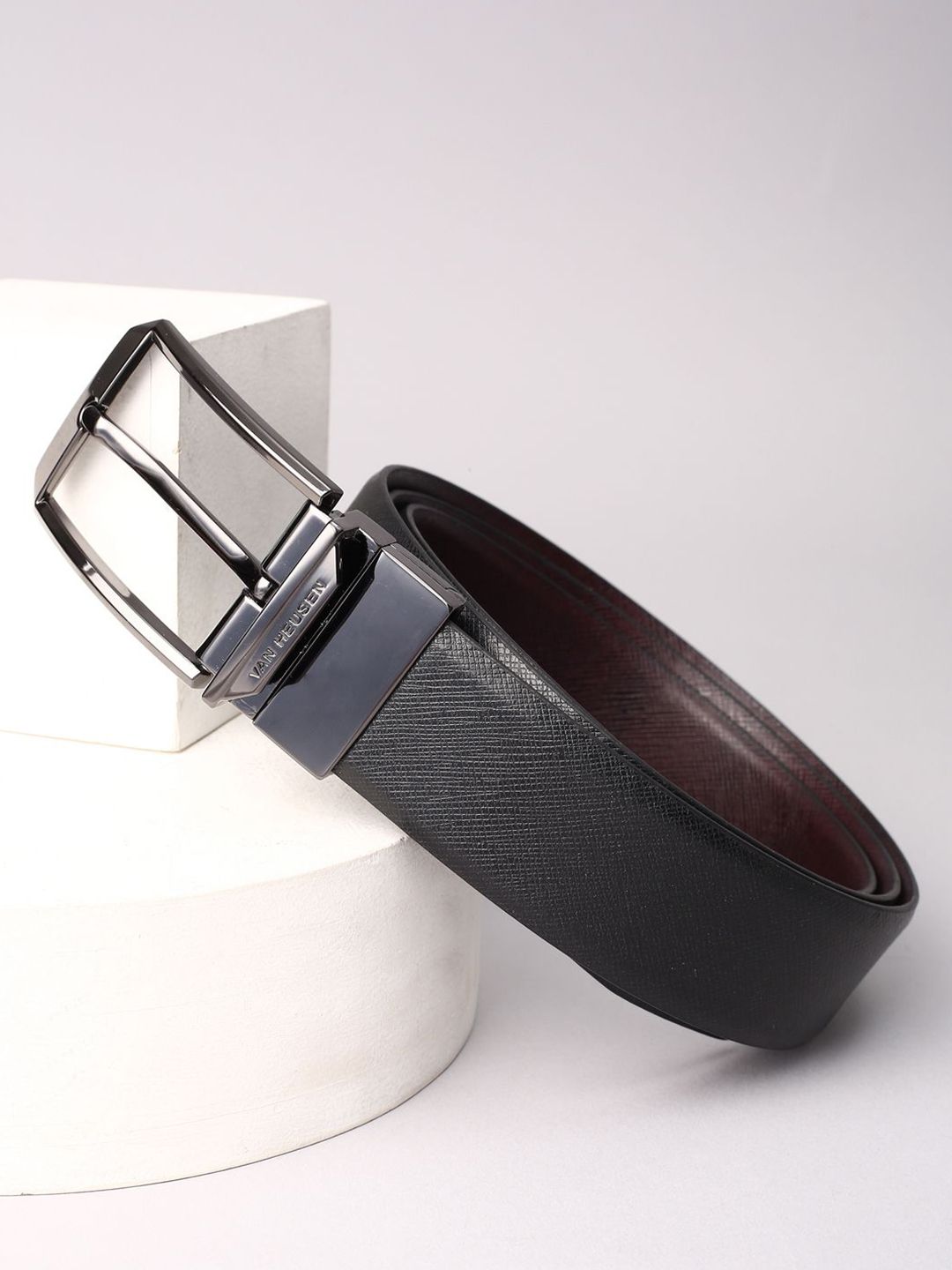 Van Heusen Men Textured Leather Formal Belt-picture-32