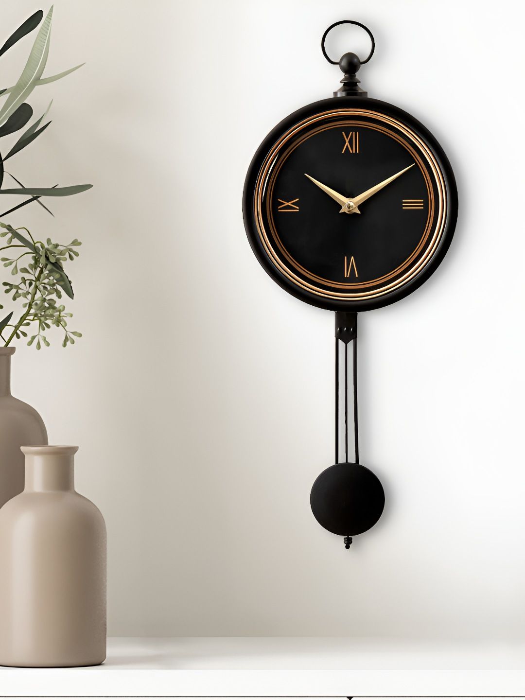 Home Centre Black Contemporary Wall Clock-picture-33