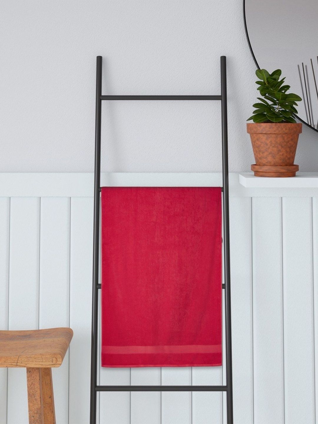 Portico Hexa Plus Red Cotton 470 GSM Bath Towel-image-28