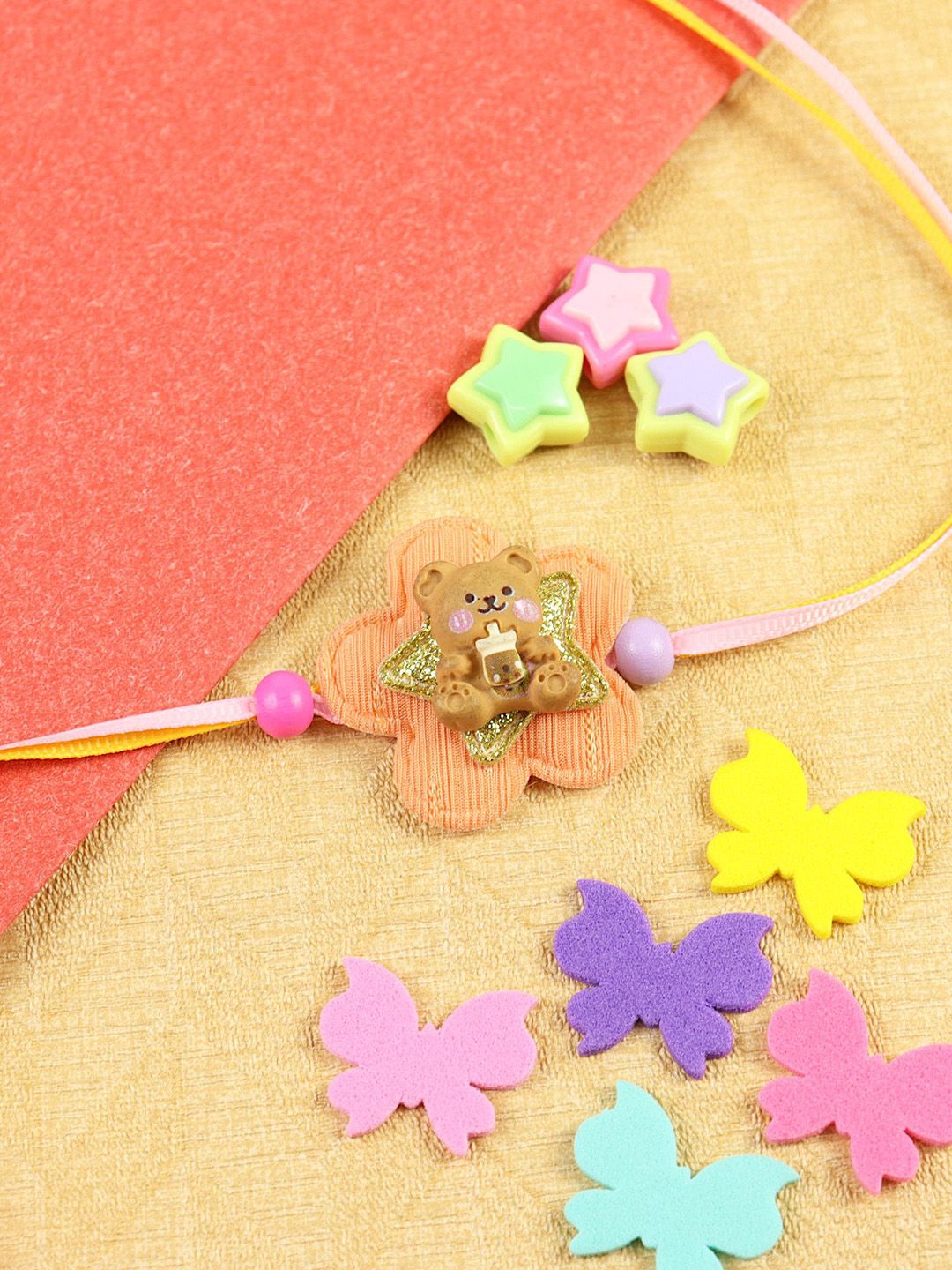 Asthetika Teddy Kids Thread Bracelet Rakhi With Roli Chawal-picture-31
