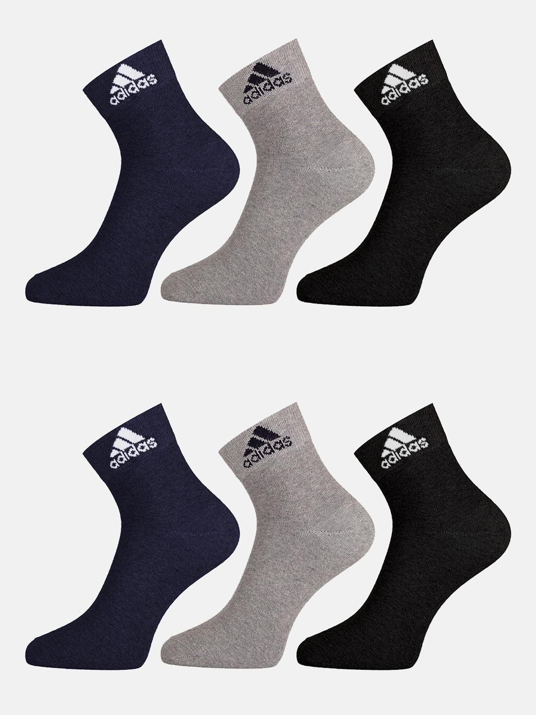 ADIDAS Men Pack Of 6 Ankle Length Socks-image-9