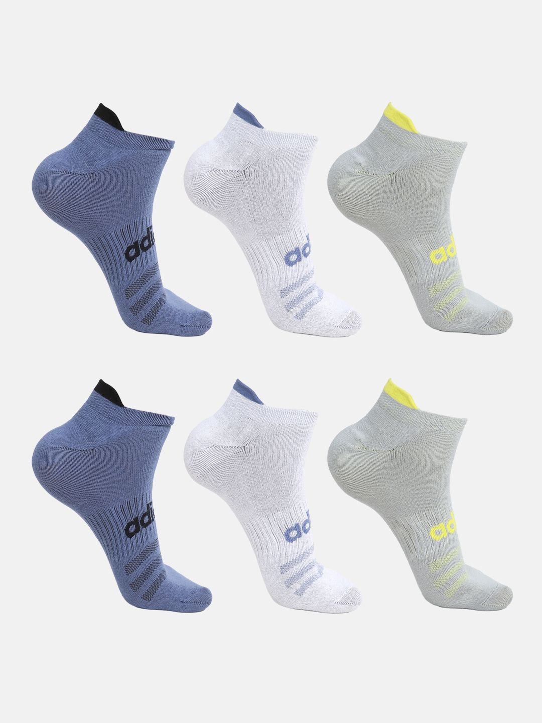 ADIDAS Men Pack Of 6 Ankle Length Socks-image-28