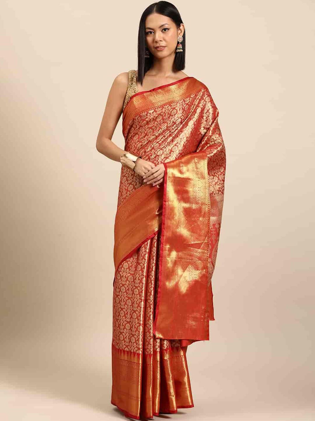 DIVASTRI Woven Design Zari Brocade Banarasi Saree-picture-24