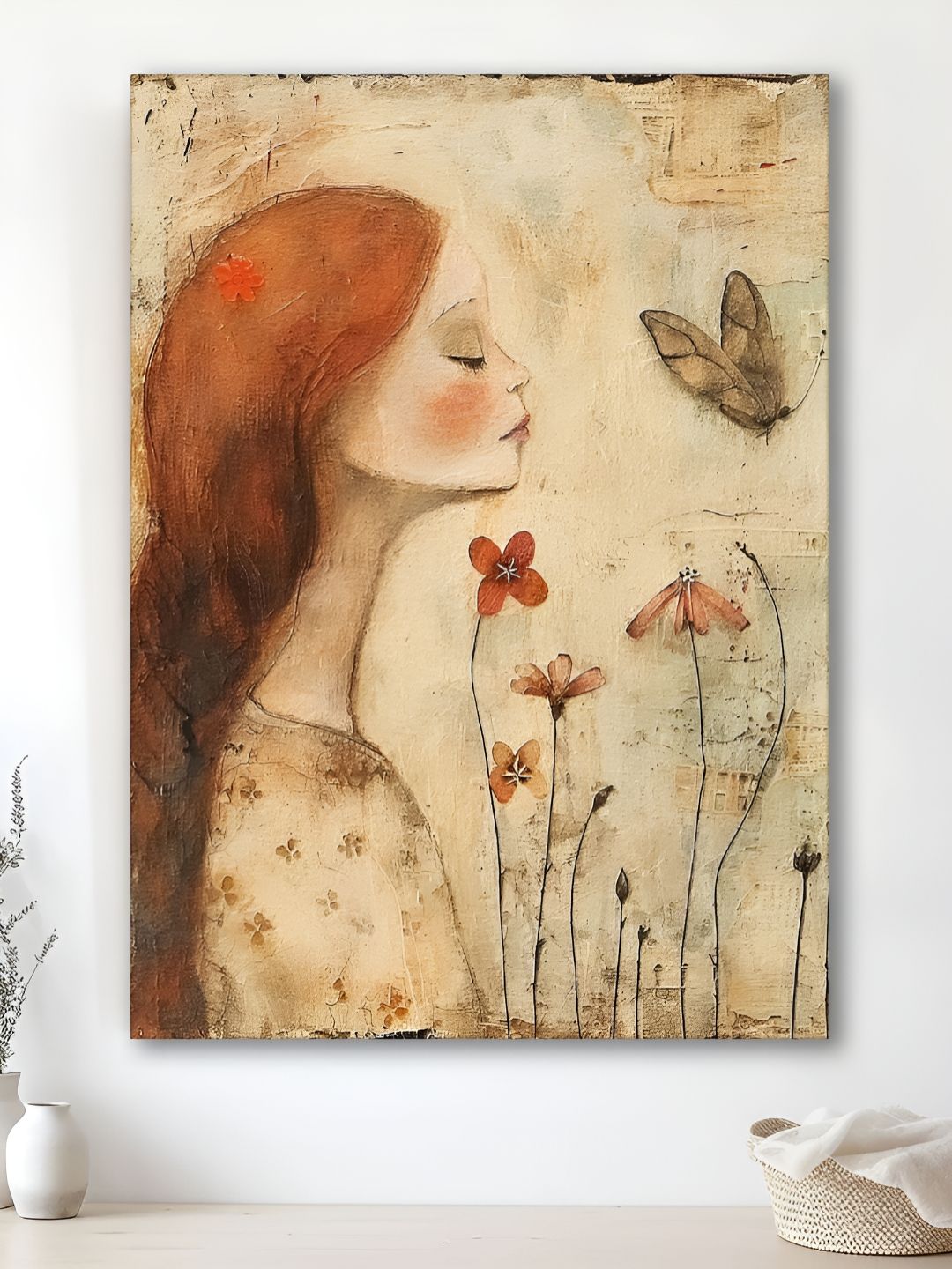 Art Street Brown & Beige 1 Piece Canvas Abstract Wall Paintings-picture-22