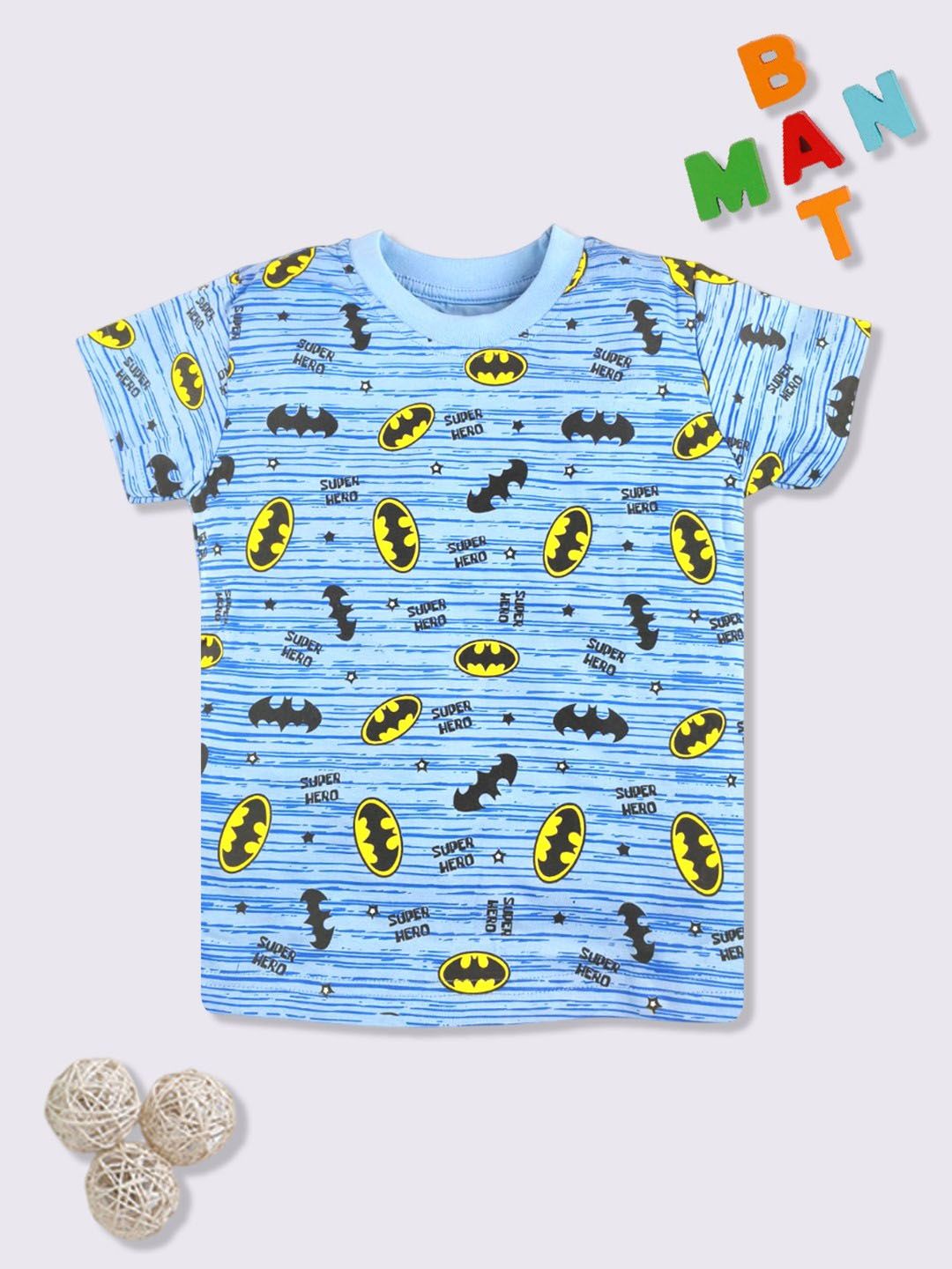 YK X Minute Mirth Infant Boys Batman Printed Pure Cotton T-shirt-image-20