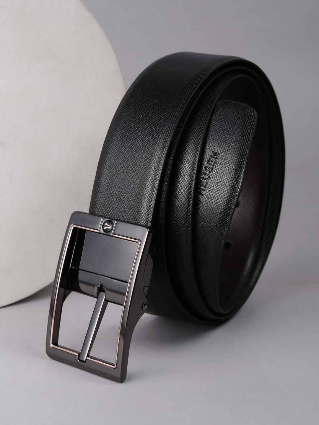Van Heusen Men Textured Leather Formal Belt-picture-30