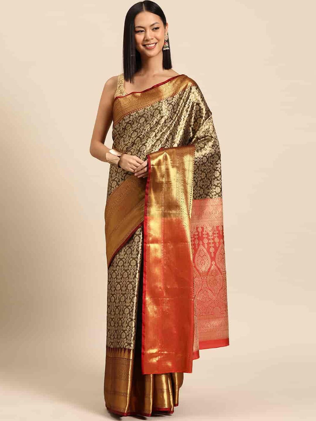 DIVASTRI Woven Design Zari Banarasi Saree-picture-31
