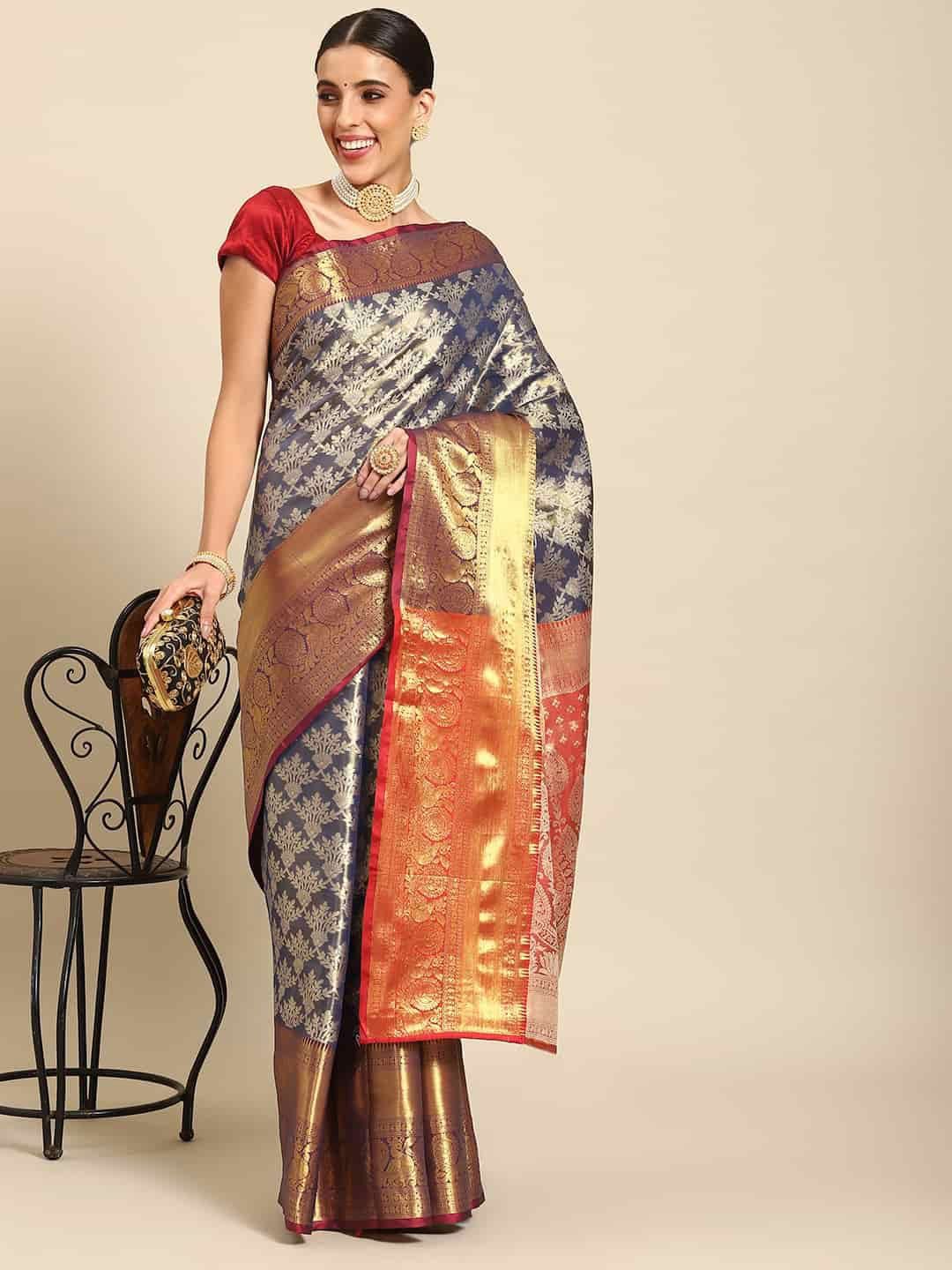 DIVASTRI Woven Design Zari Banarasi Saree-picture-48