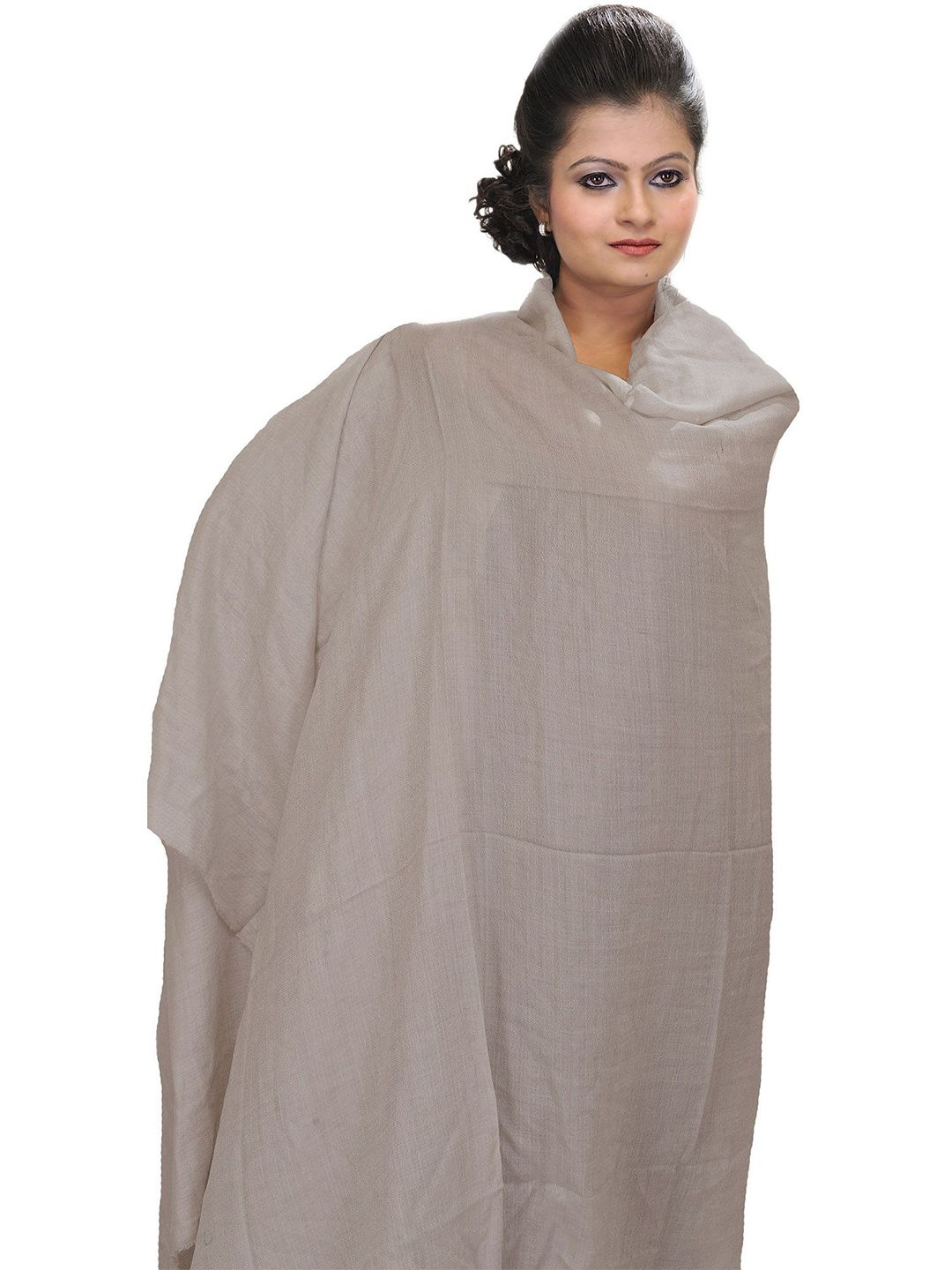 Exotic India Cashmere Women Woollen Shawl with Diamond Weave-image-31