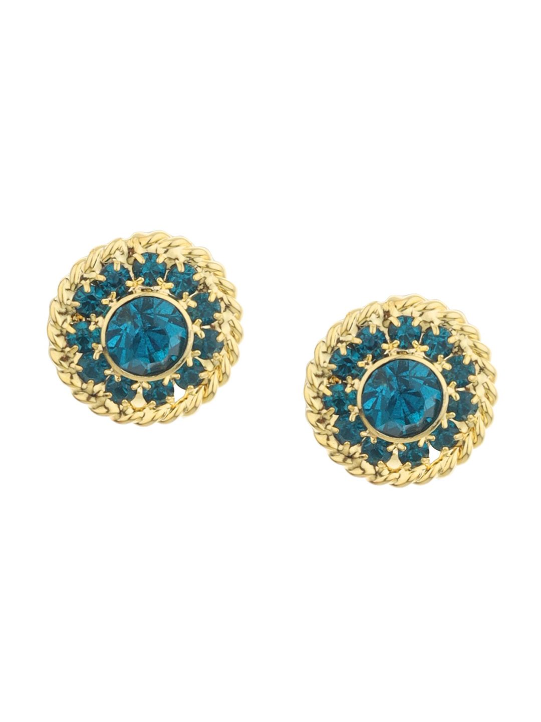 FirstBlush Gold-Plated Artificial Stones Studded Circular Shaped Non Pierced Earrings-picture-34