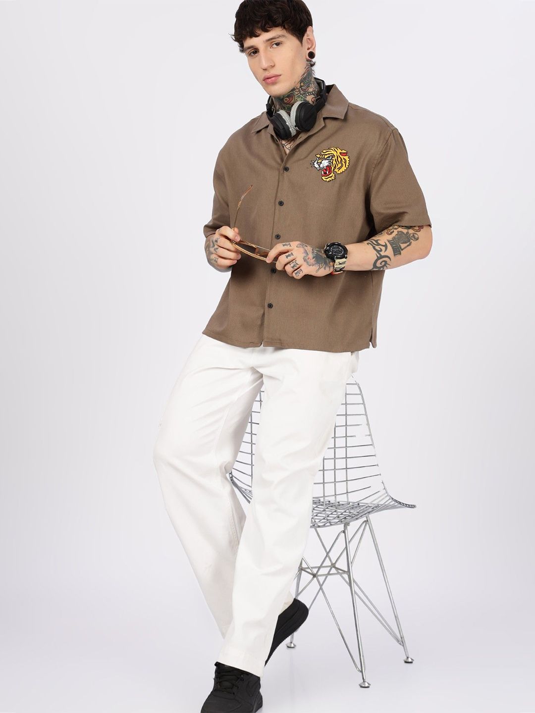 Eszett Furious Cuban Collar Cotton Shirt-picture-12