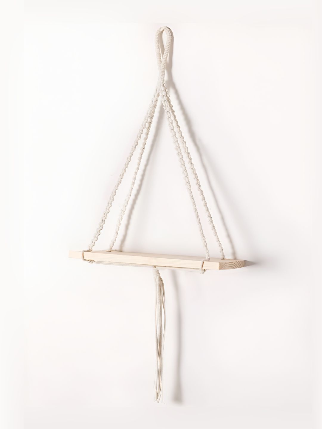 Decazone Beige Macrame Wall Hanging Shelf-picture-42