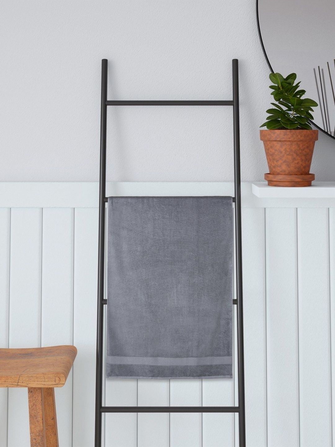 Portico Hexa Plus Grey Cotton 470 GSM Bath Towel-image-18