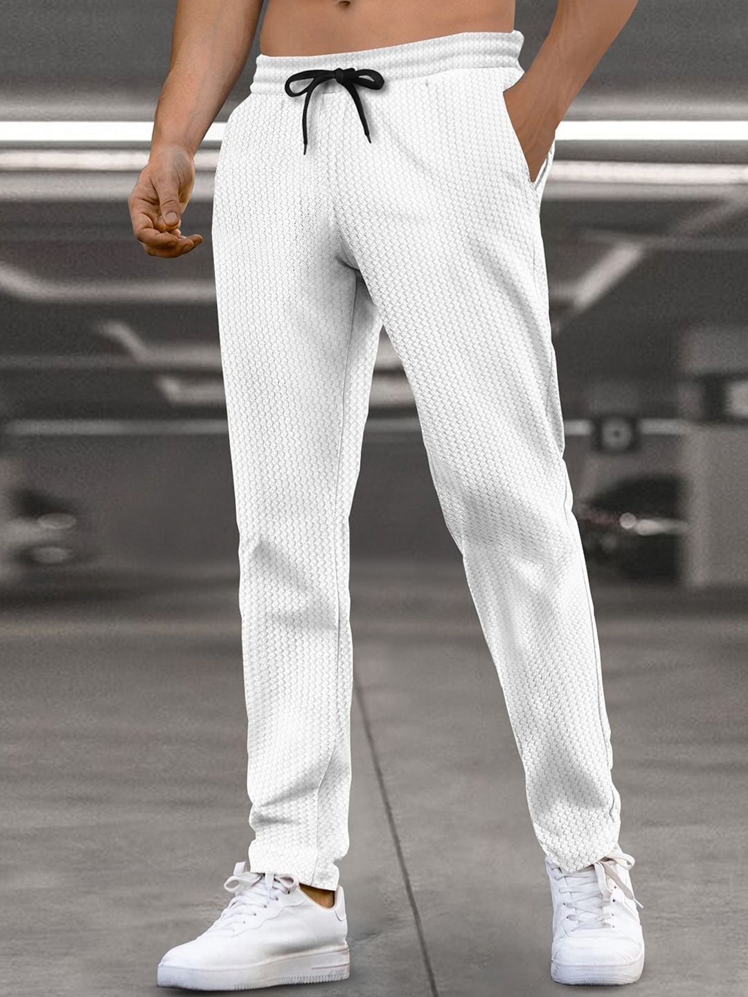 TRIPR Men Textured Trackpants-picture-39
