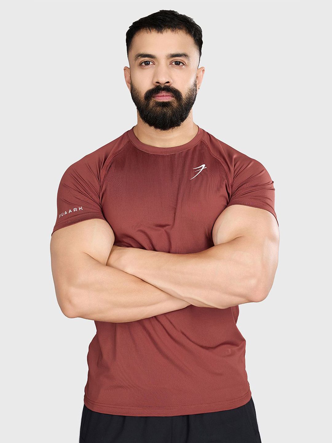 FUAARK Men Solid Round Neck Slim Fit T-shirt-picture-35