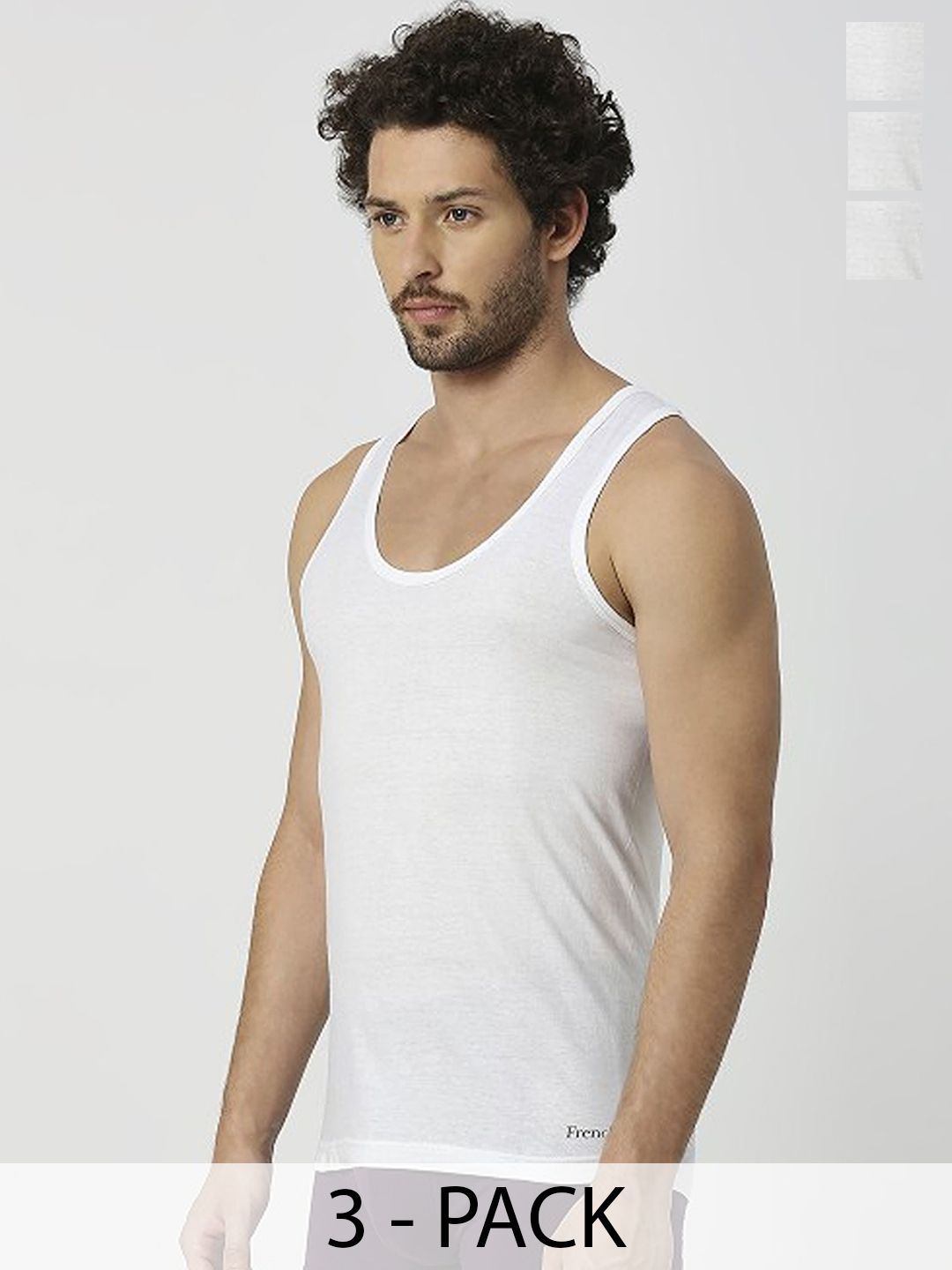CAVENDERS Pack Of 3 Pure Cotton Scoop Neck Gym Vests C71=-SWIFT----==3- ---85-picture-29
