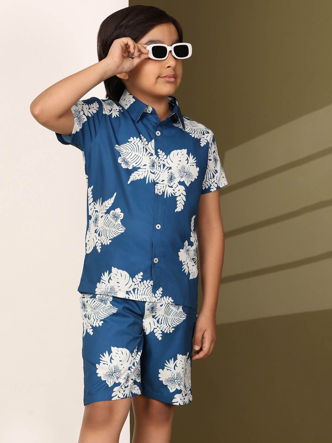 Enciger Printed Short Sleeves Shirt & Shorts Clothing Set-picture-56