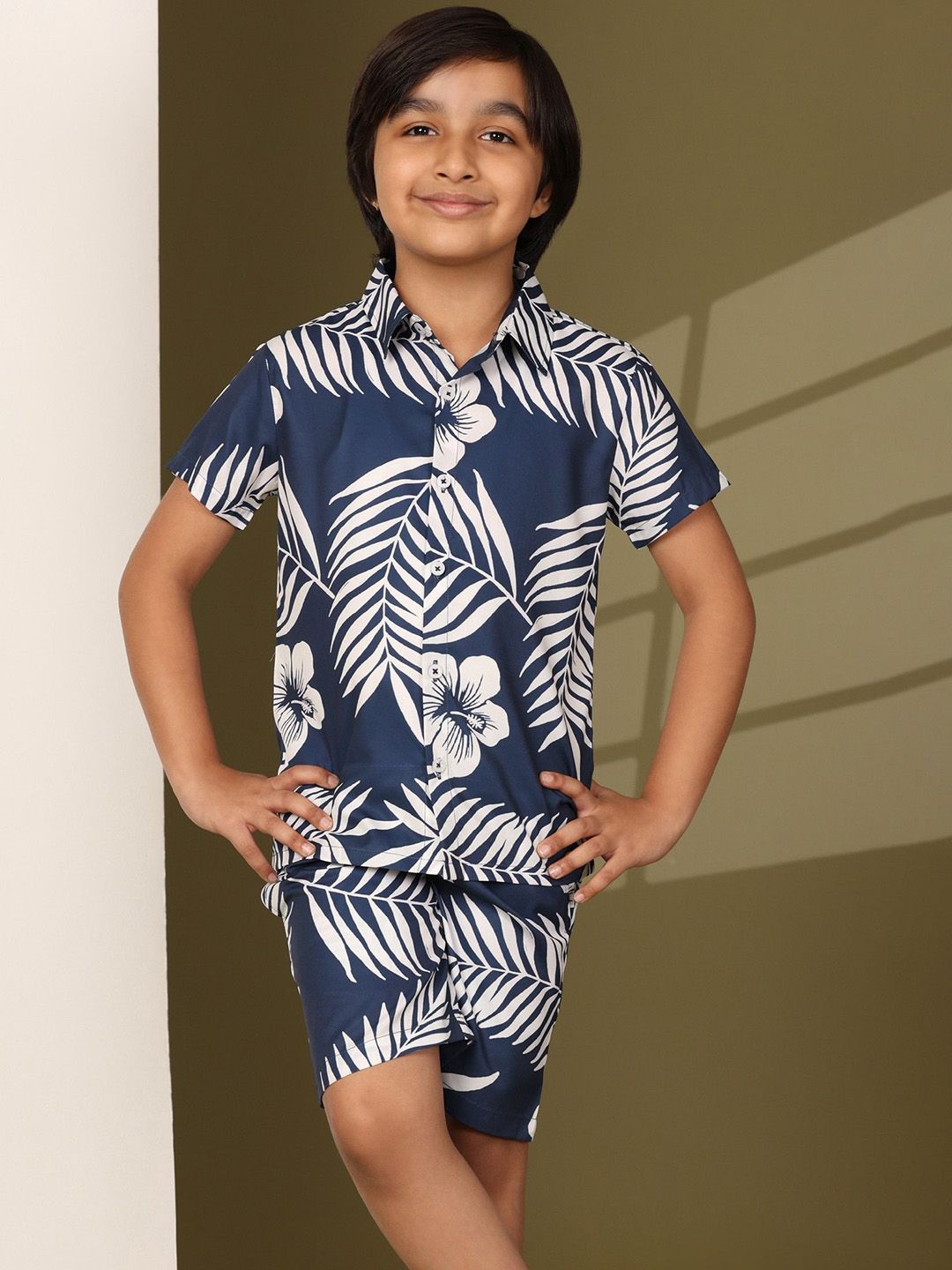 Enciger Boys Printed Short Sleeves Shirt With Shorts-picture-55