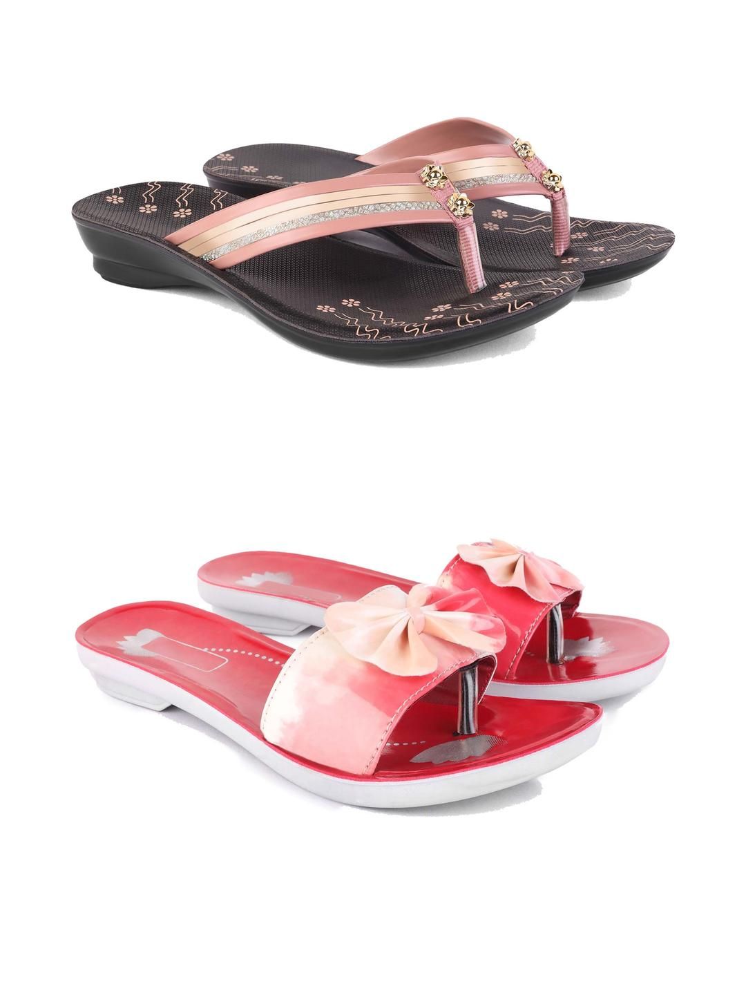 DRACKFOOT Women Set of 2 Open Toe Flats-image-19
