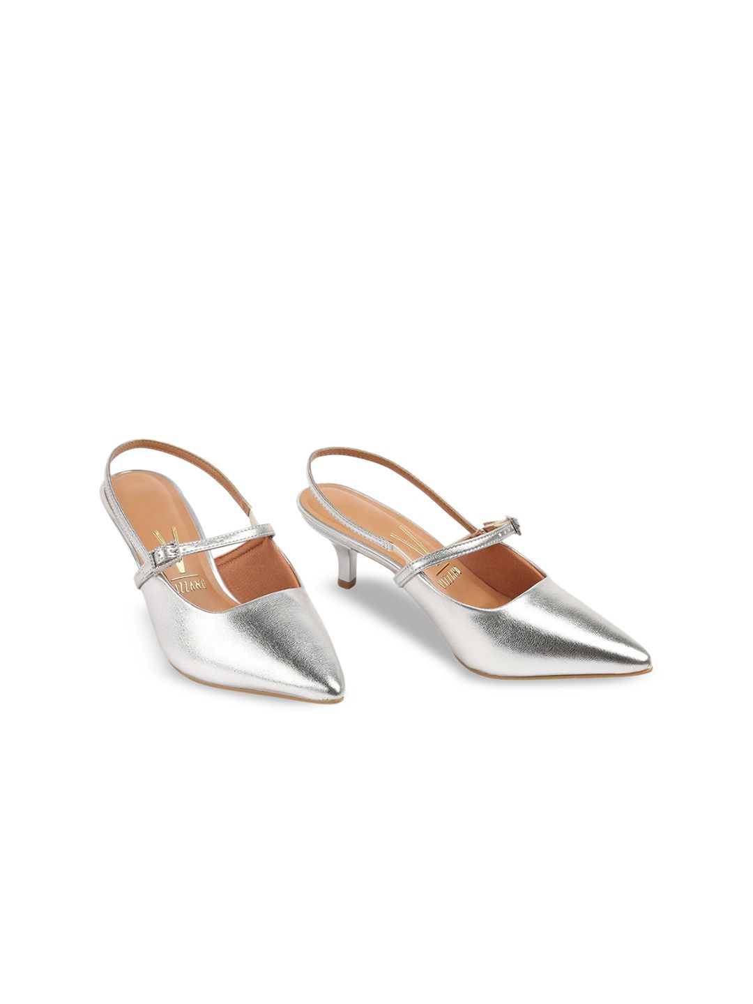 Vizzano Women Solid PU Kitten Pointed Toe Sandals-picture-17