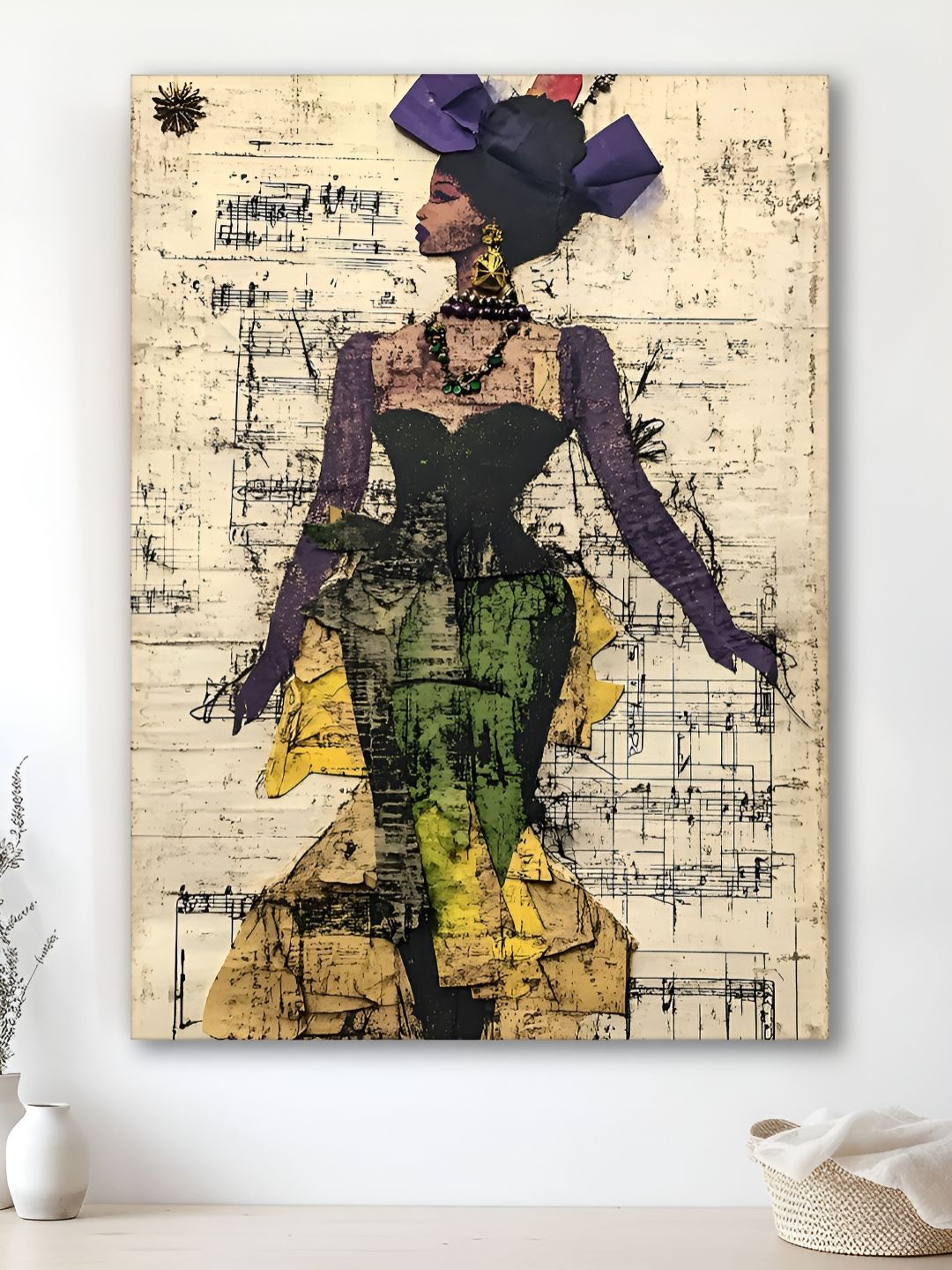 Art Street Beige & Yellow Abstract Printed Canvas Wall Art-picture-31