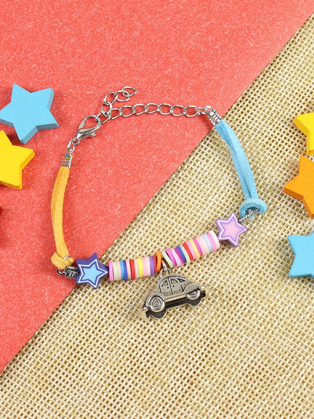 Asthetika Car Stars Kids Wraparound Bracelet Rakhi With Roli Chawal-picture-53
