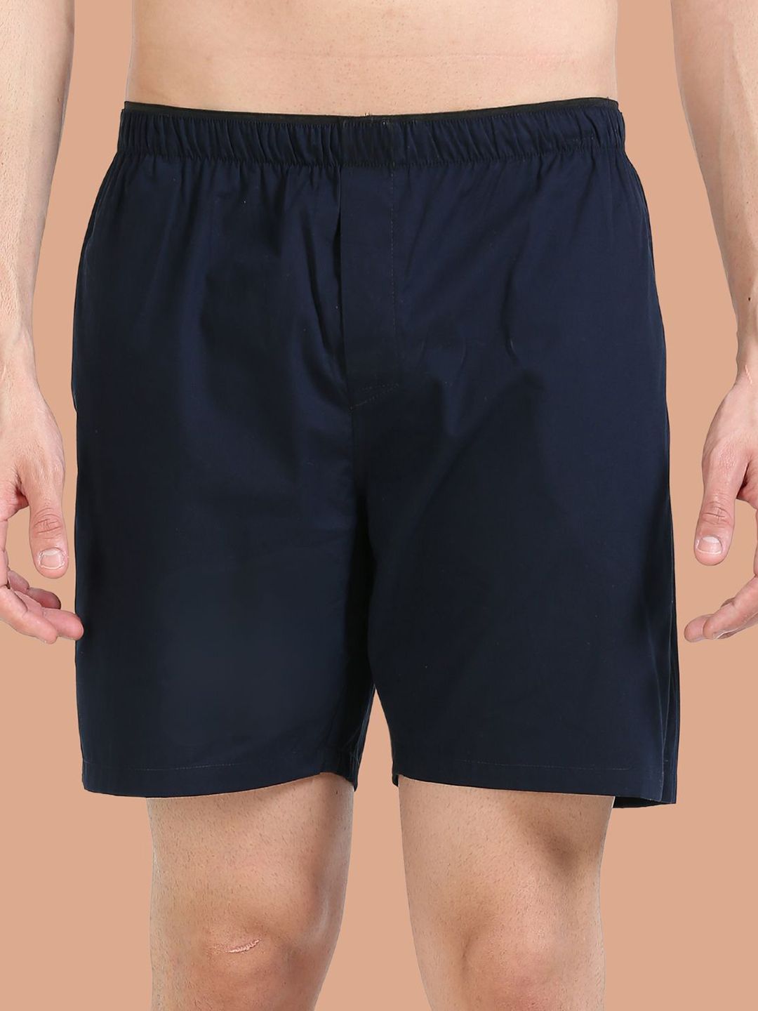 SWISS HORN Pure Cotton Boxer Shorts Navy M-picture-26