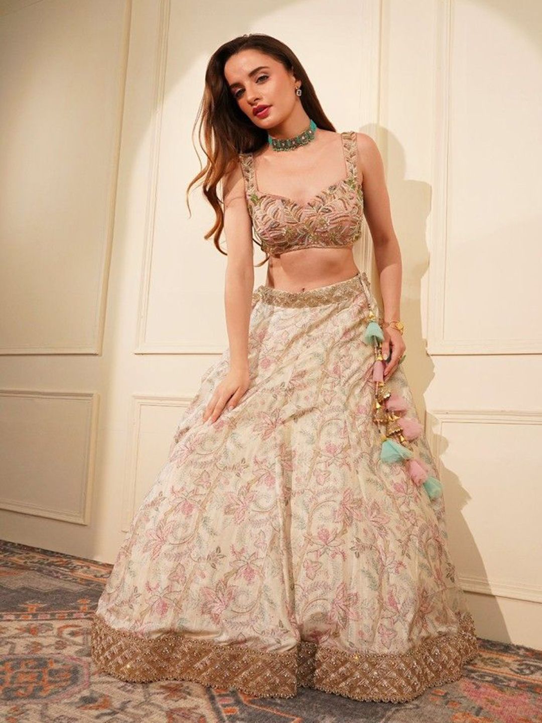 MILU MADAN Embellished Beads and Stones With Dupatta-image-31