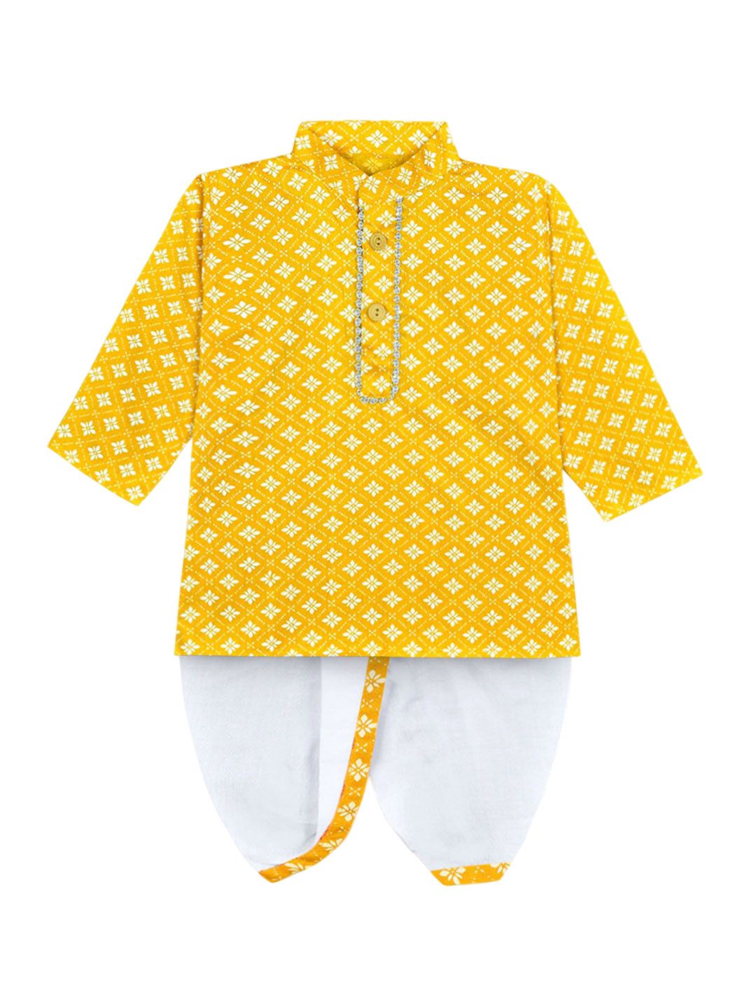 mustmom Boys Floral Printed Kurta with Dhoti Pant-picture-19