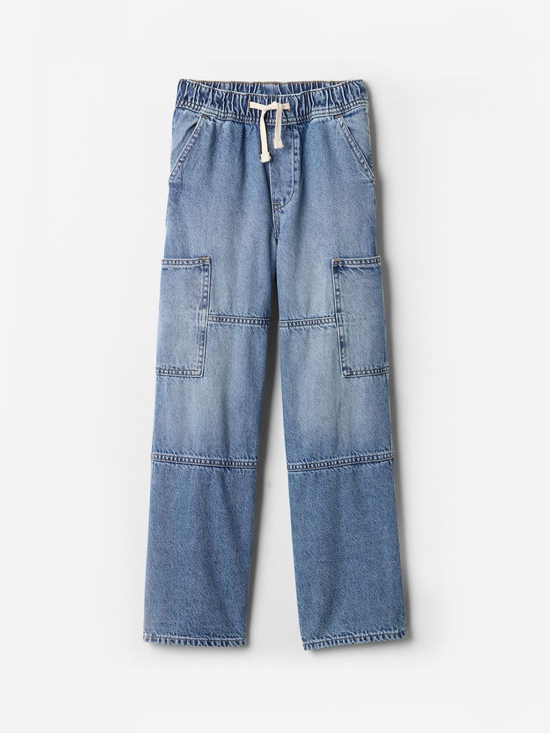 GAP Kids-Boys Mid Rise Baggy Fit Cargo Jeans-picture-20