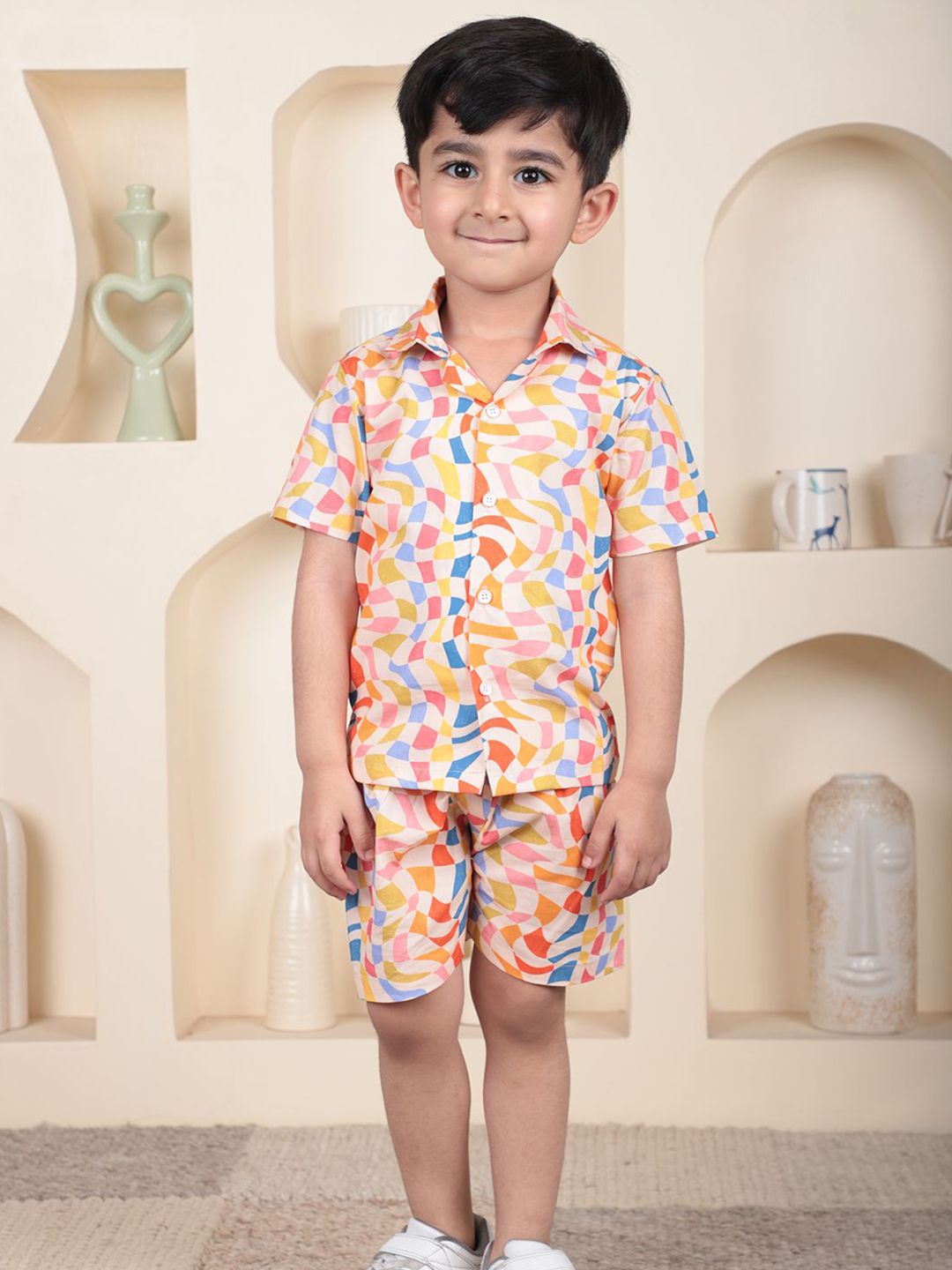 Polka Tots Boys Printed Shirt with Shorts-picture-31