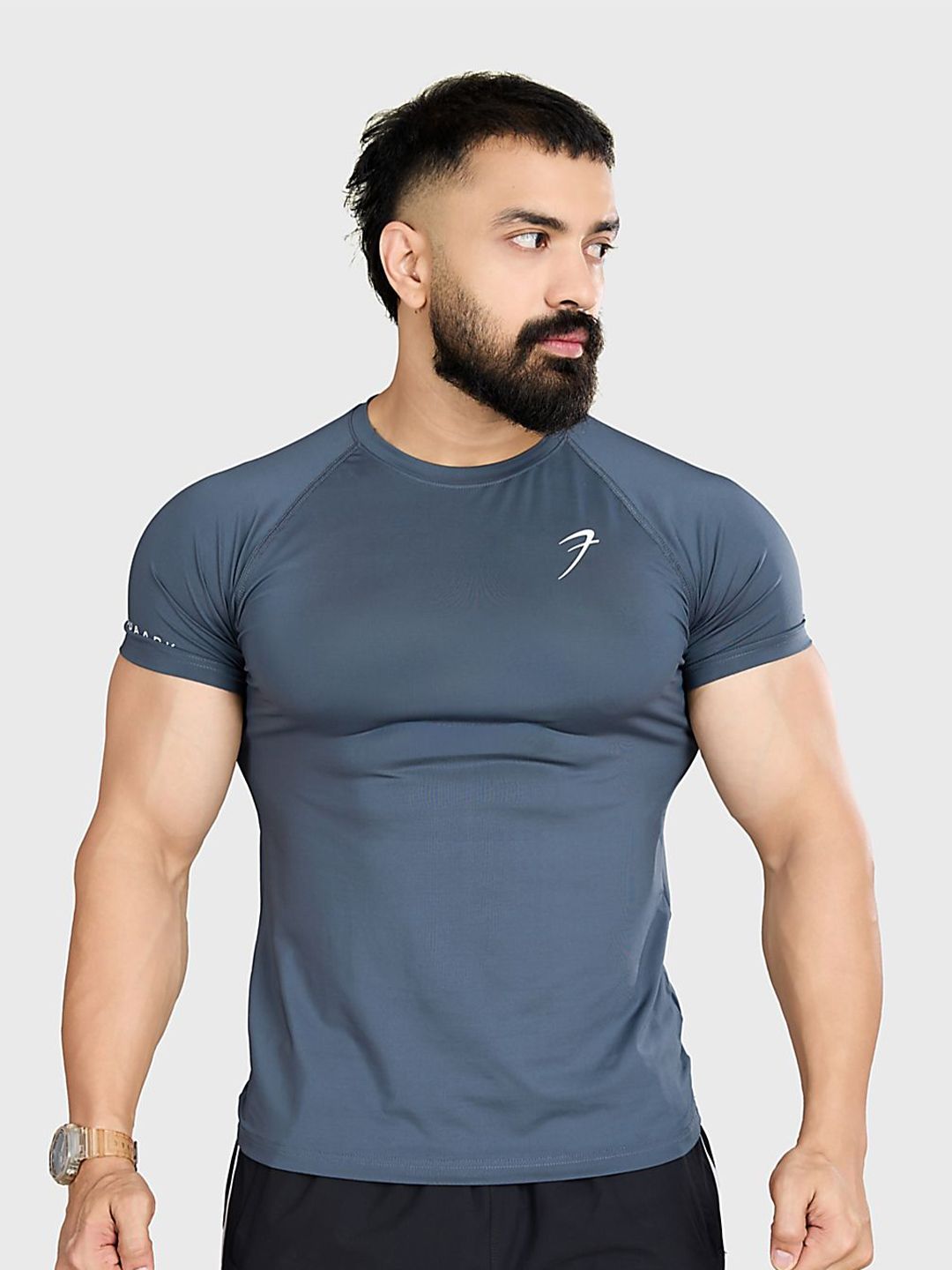 FUAARK Men Solid Round Neck Slim Fit T-shirt-picture-11