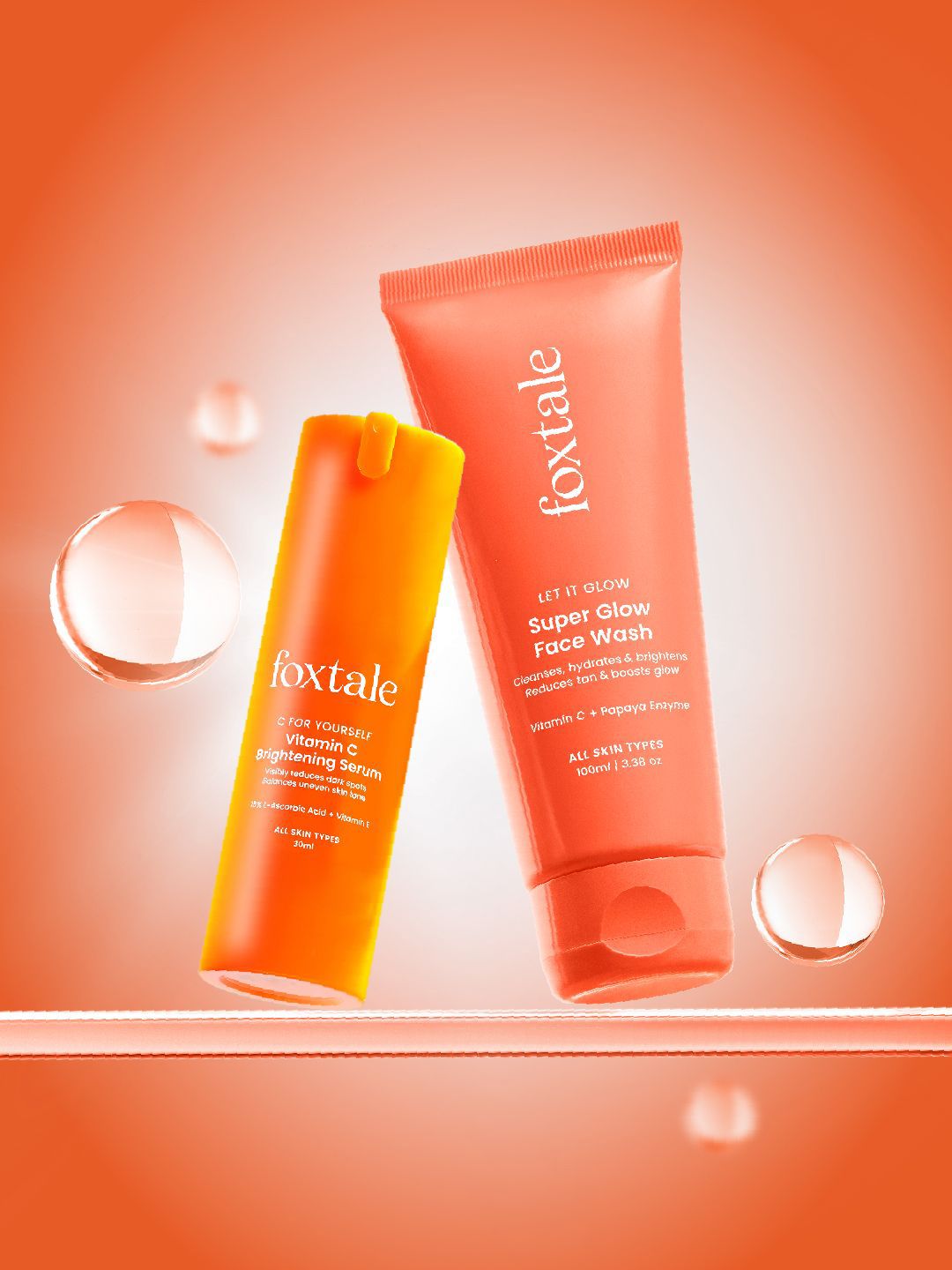 FoxTale Super Glow Face Wash - 100 ml & Vitamin C Brightening Serum - 30 ml-picture-13