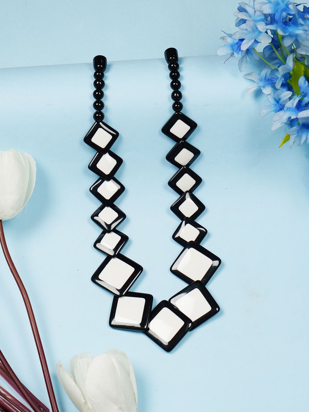 Bamboo Tree Jewels Artificial Beaded Tribal Statement Necklace-picture-27