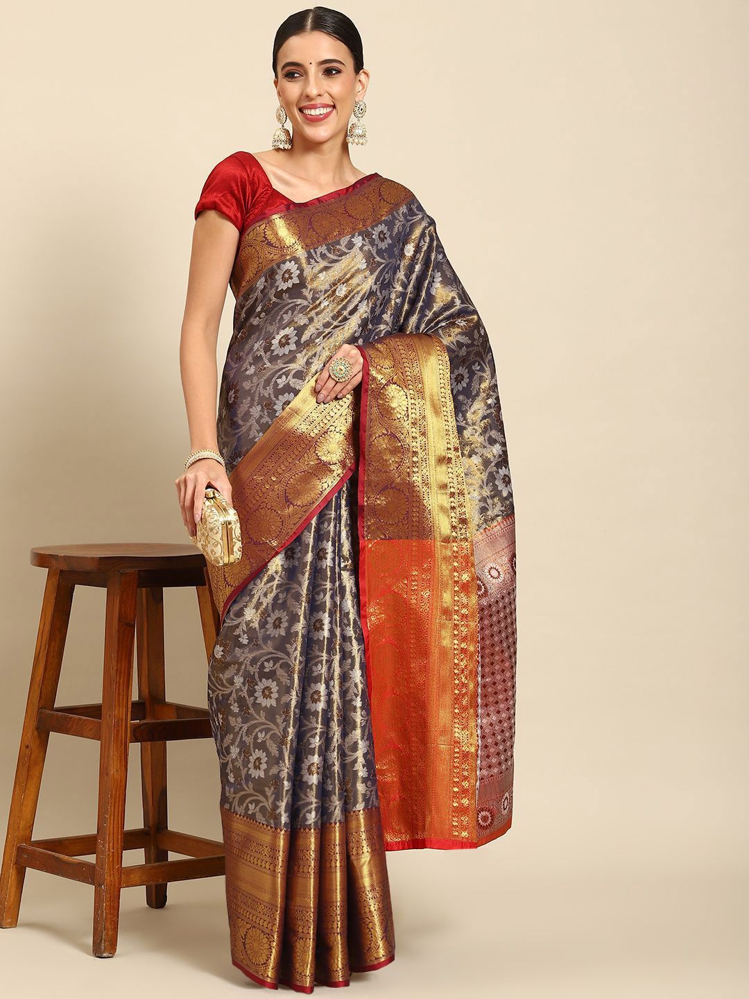 DIVASTRI Woven Design Zari Banarasi Saree-picture-58
