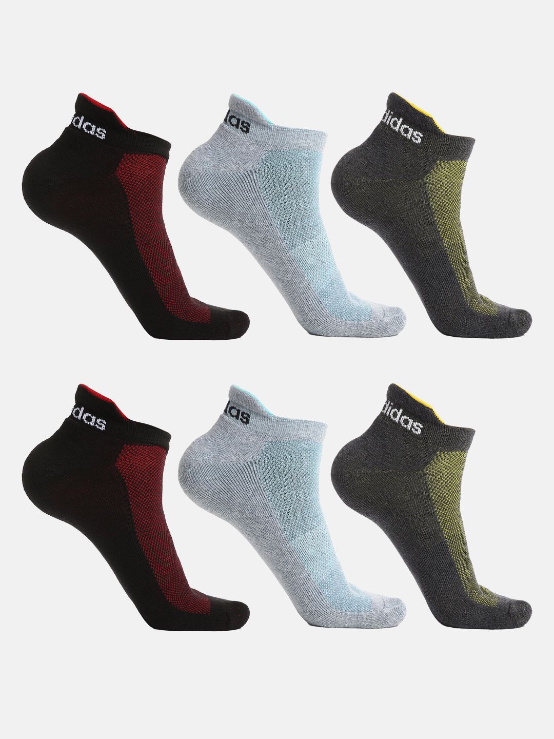 ADIDAS Men Pack Of 6 Ankle Length Socks-image-17