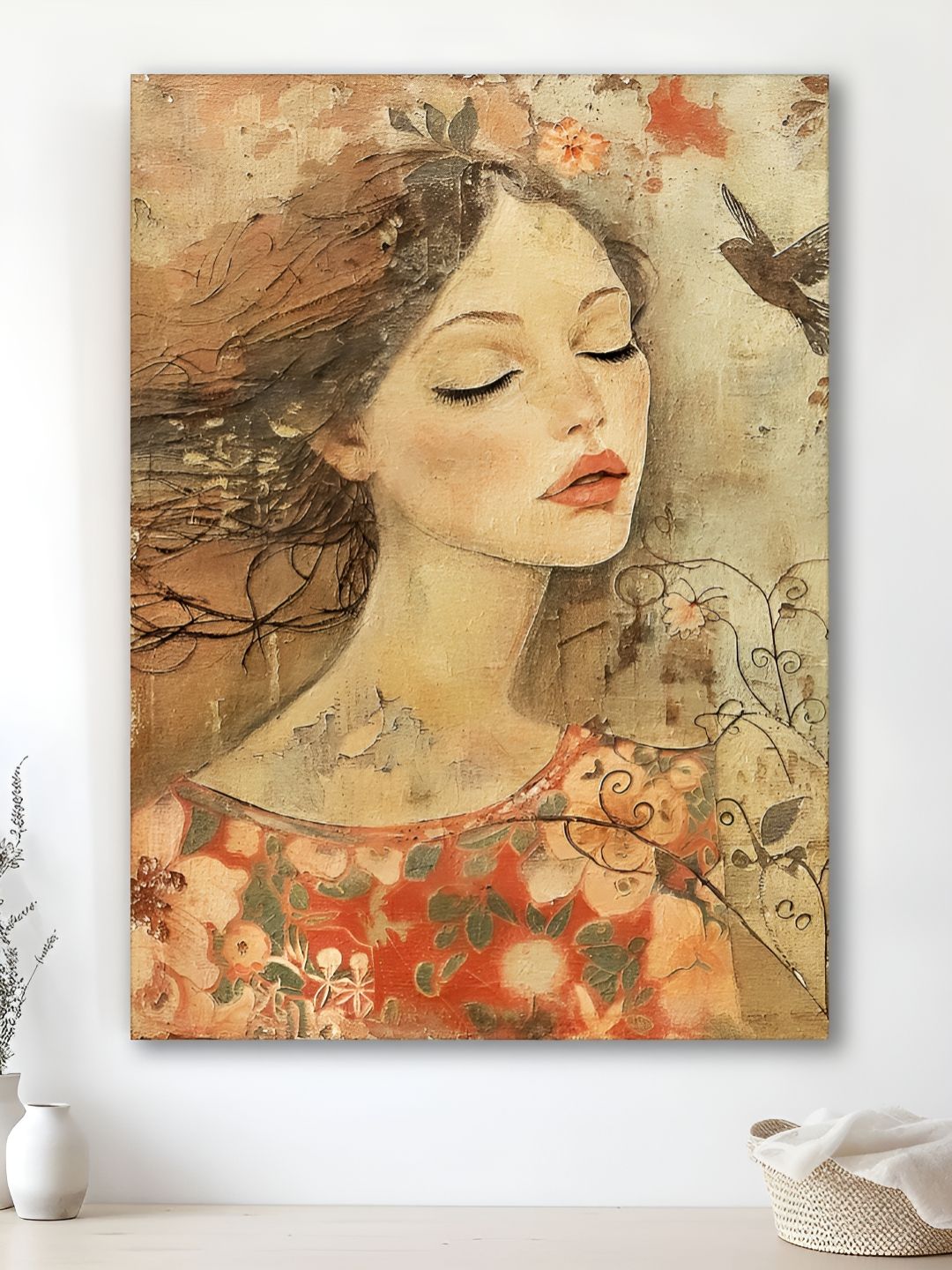 Art Street Brown & Beige Canvas Abstract Printed Wall Art-picture-34