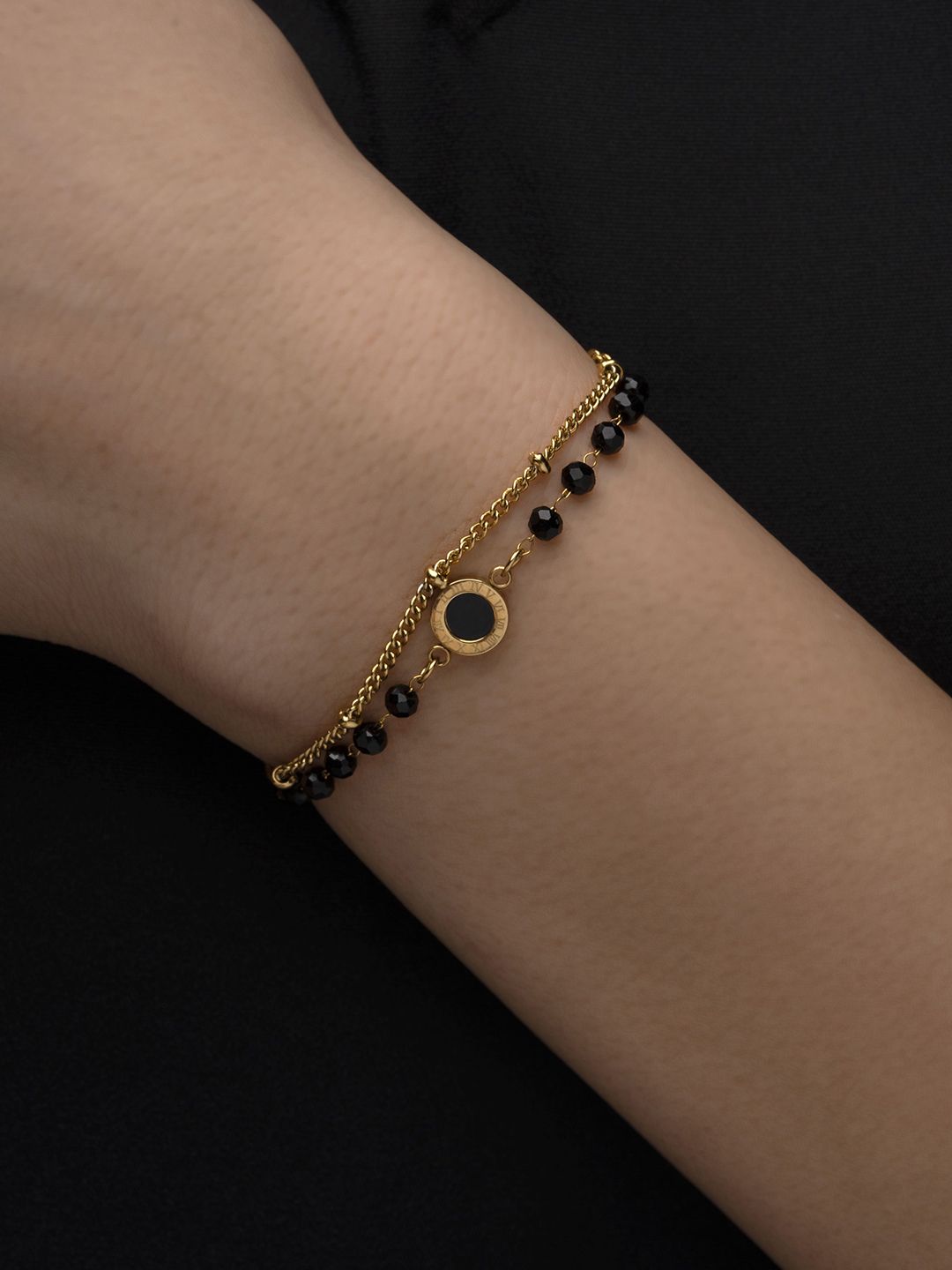 ARTKLIM Women American Diamond Gold-Plated Charm Bracelet-picture-25