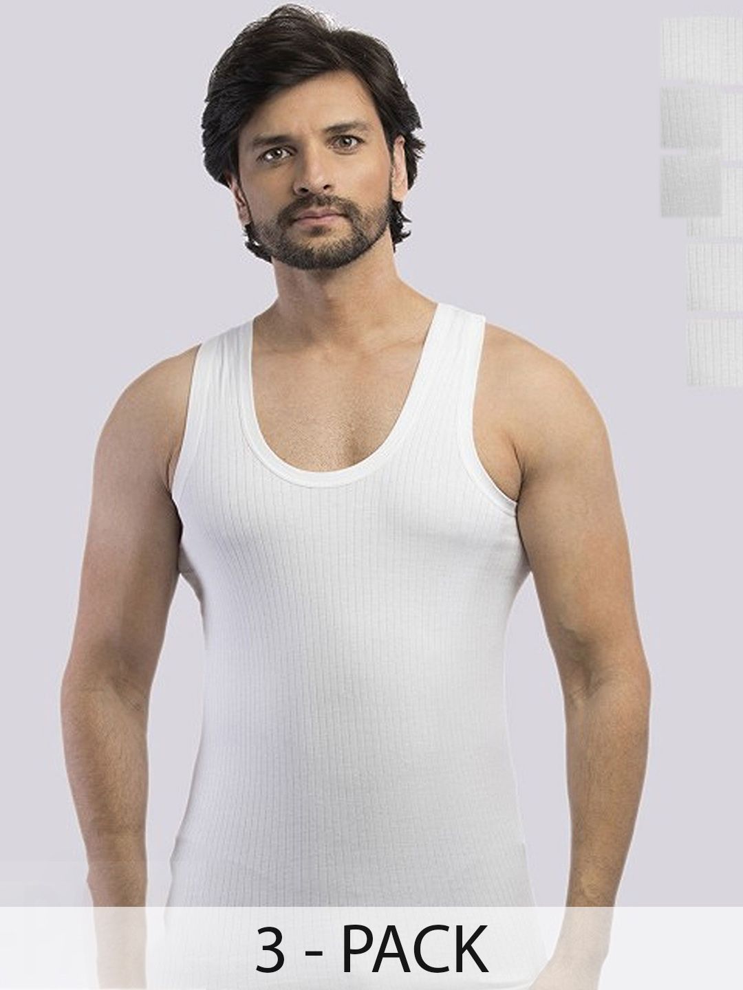 CAVENDERS Pack Of 3 Pure Cotton Scoop Neck Gym Vests C3=-SWIFT----==3- ---85-picture-40