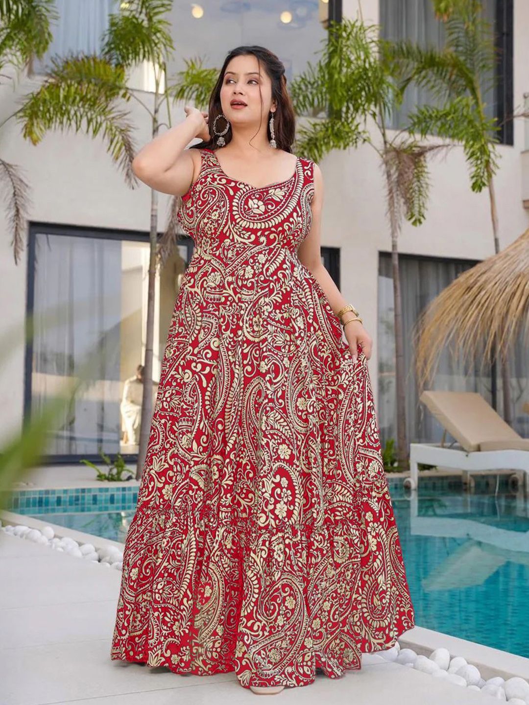 Stylum Women Ethnic Motifs Print Empire Maxi Dress