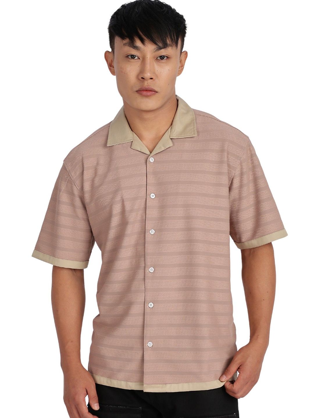 Eszett Striped Spread Collar Cotton Casual Shirt-picture-13