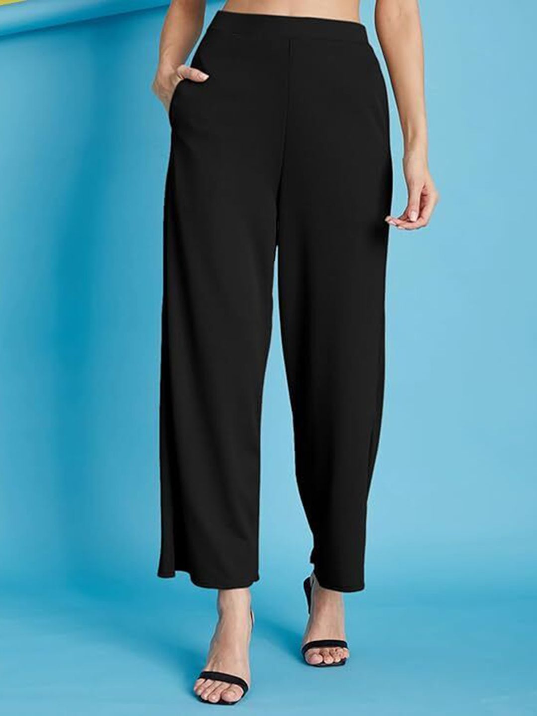 DIGITAL SHOPEE Women High-Rise Wide Leg Trousers-picture-31