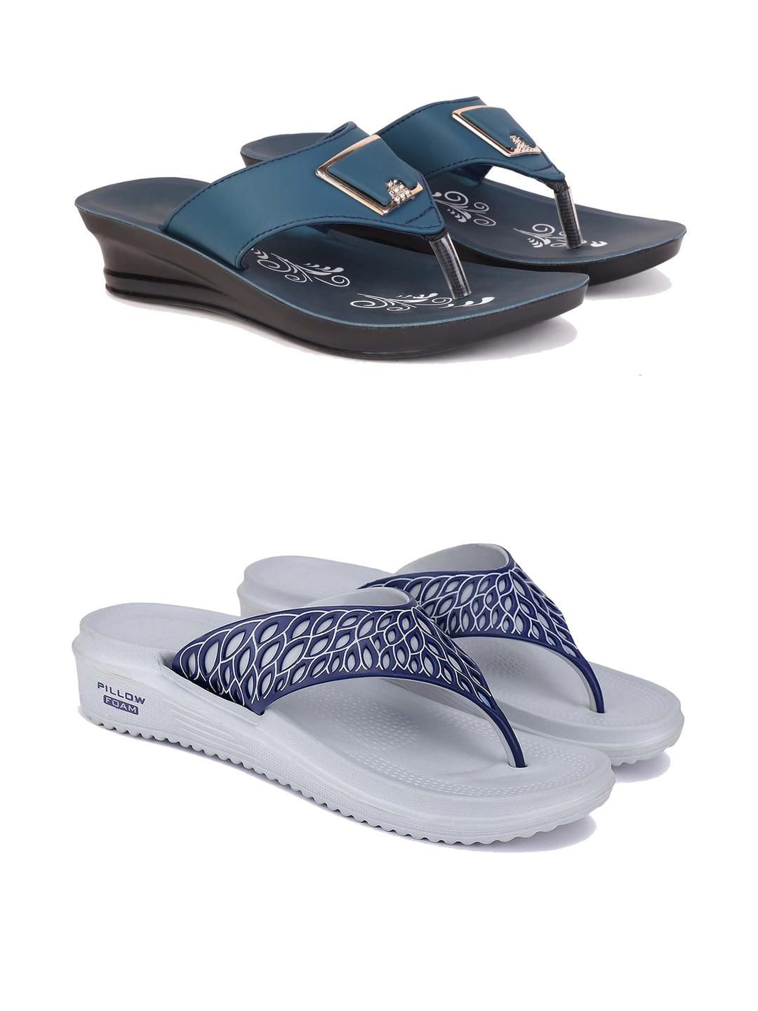 DRACKFOOT Women Set of 2 Heels with Flip Flops-image-21