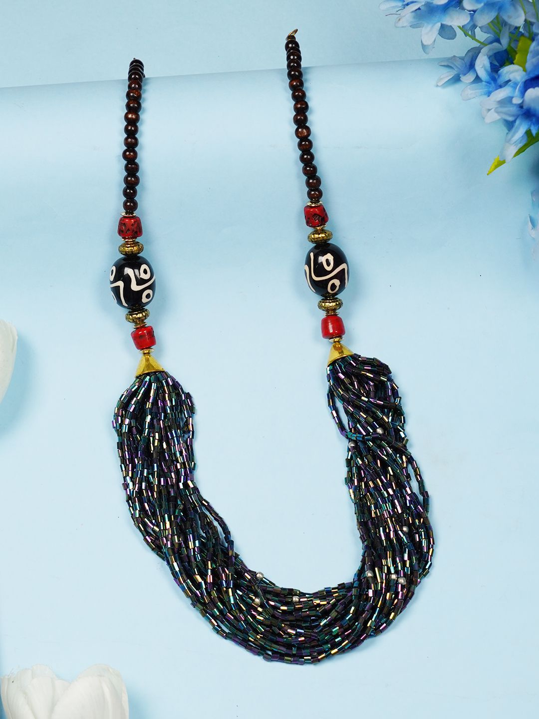 Bamboo Tree Jewels Artificial Beaded Necklace-picture-31