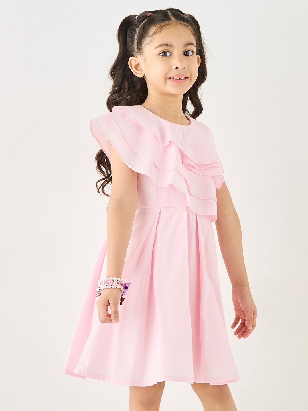 Juniors by Babyshop Girls Flutter Sleeve Fit & Flare Dress-picture-26