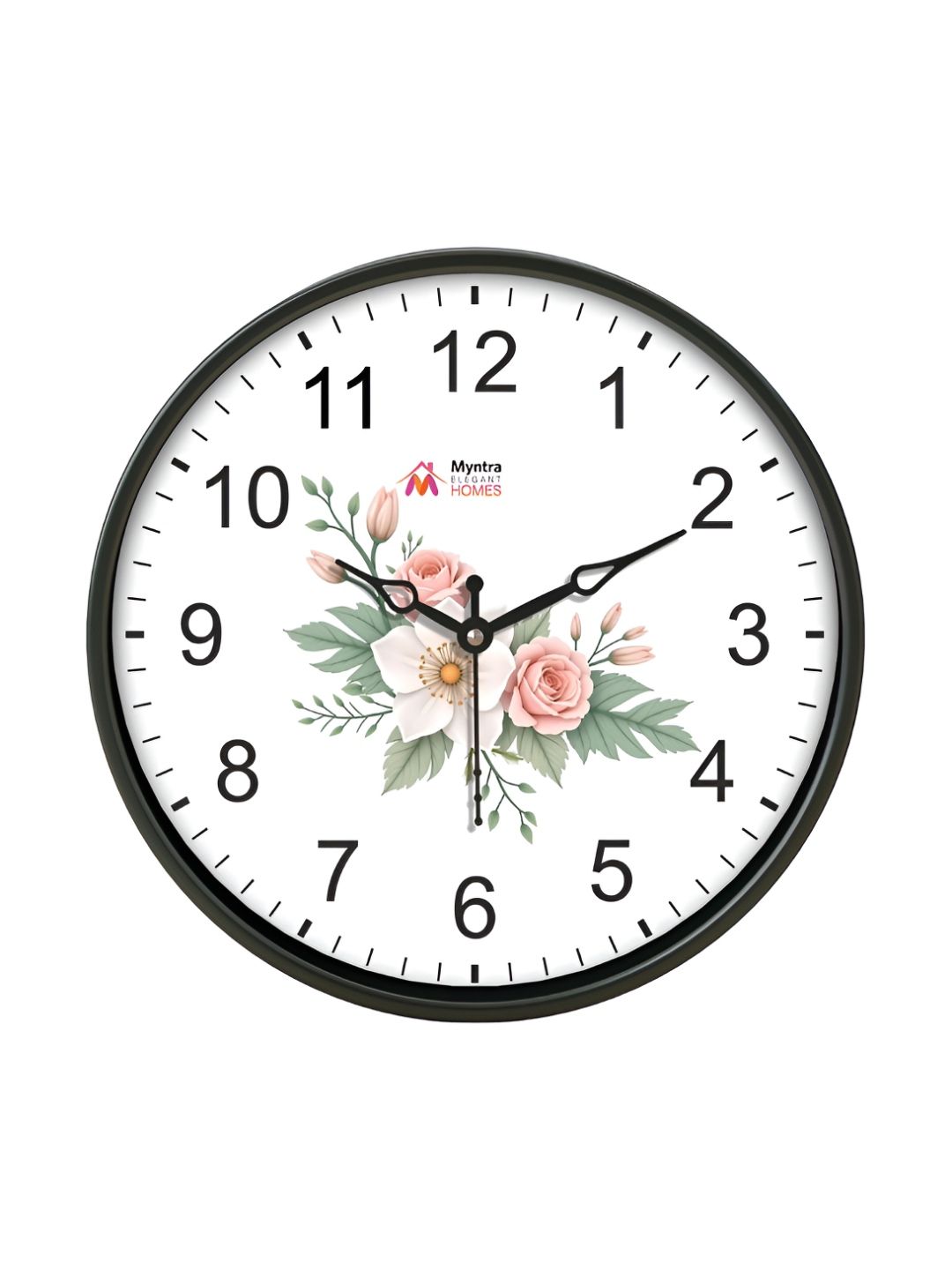Myntra Elegant Homes Green Printed Traditional Wall Clock