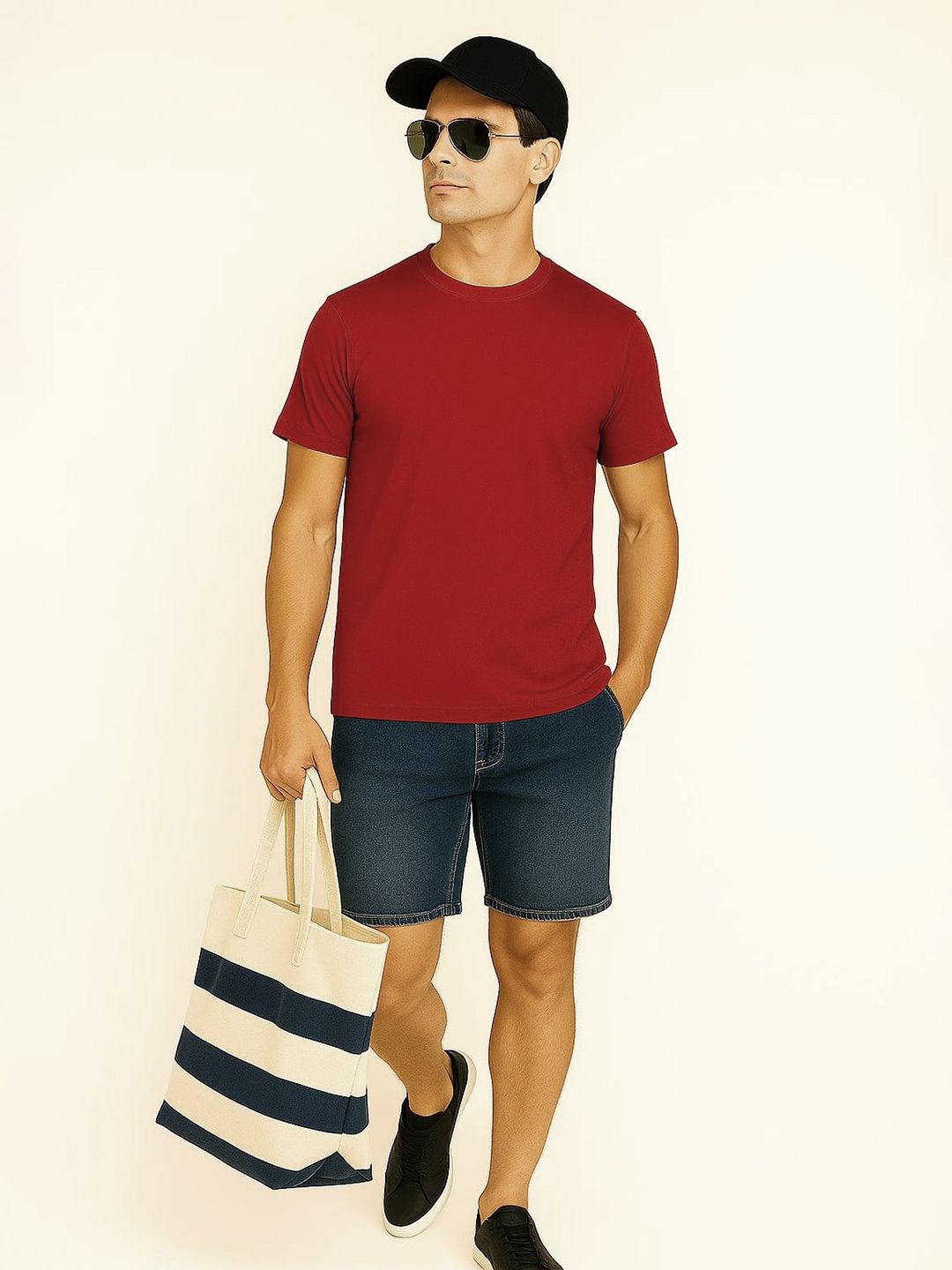 The Roadster Lifestyle Co. Men Solid Round Neck T-shirt-picture-14