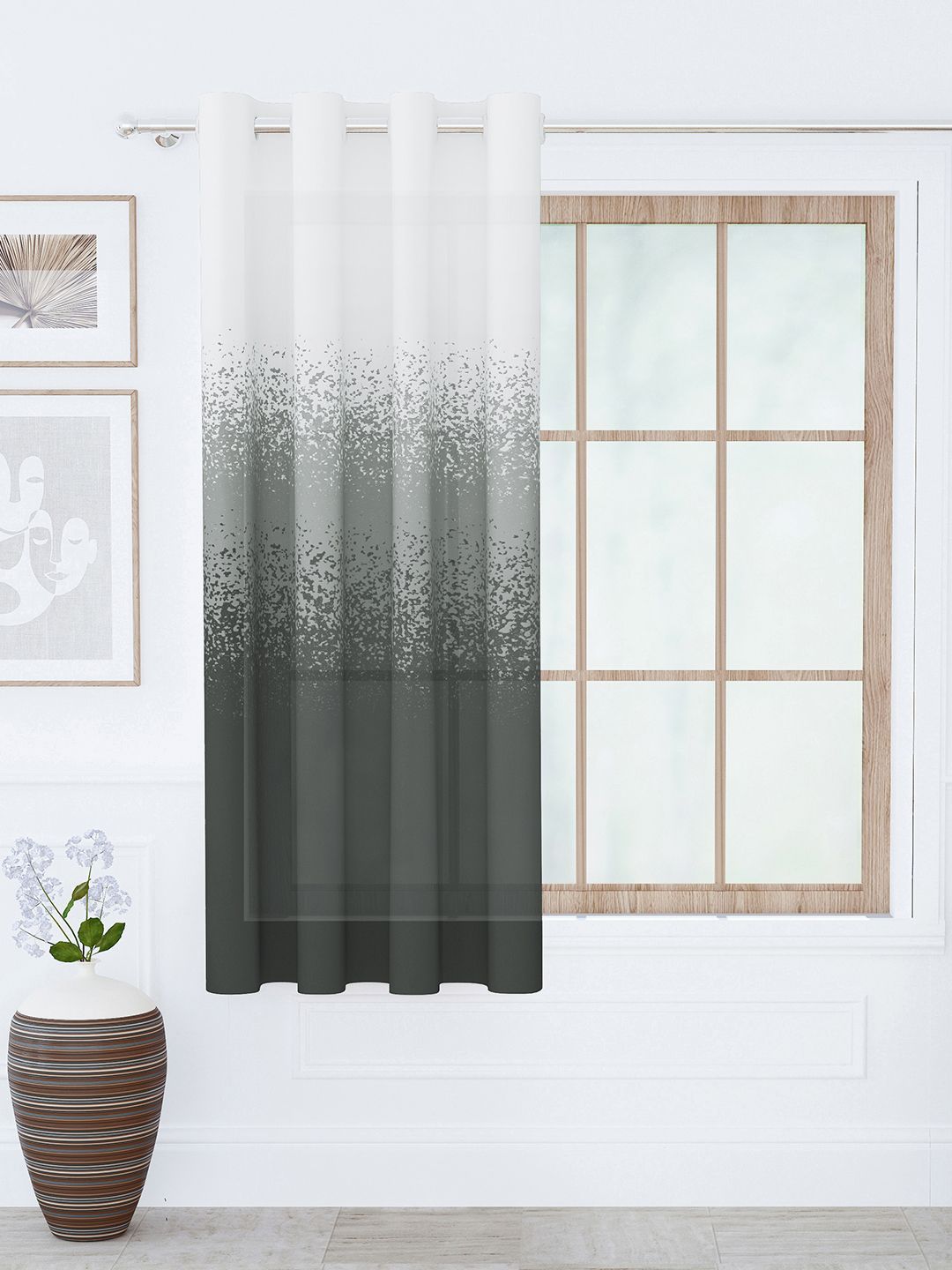 Story@home White & Black Sheer Window Curtain-picture-23