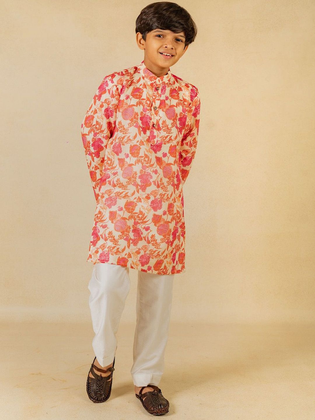 Jilmil Boys Ethnic Motifs Printed Regular Kurta with Pyjamas-picture-18