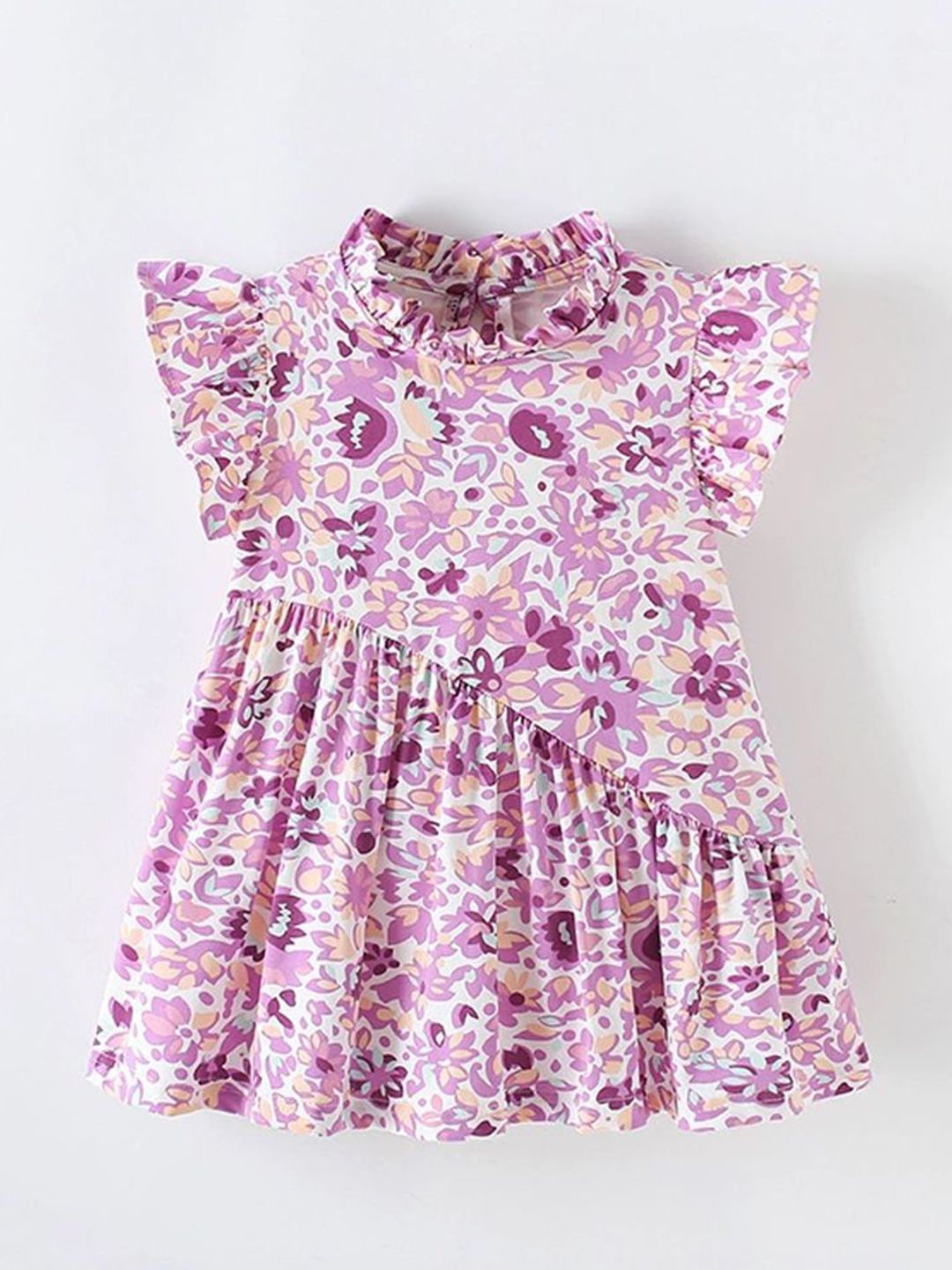 Xsole Girls Floral Printed Fit & Flare Dress-picture-13
